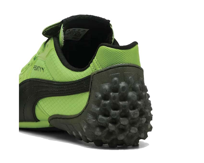 Puma Fenty Avanti LS-X Vert détail — détail cuir vert logo Fenty Puma