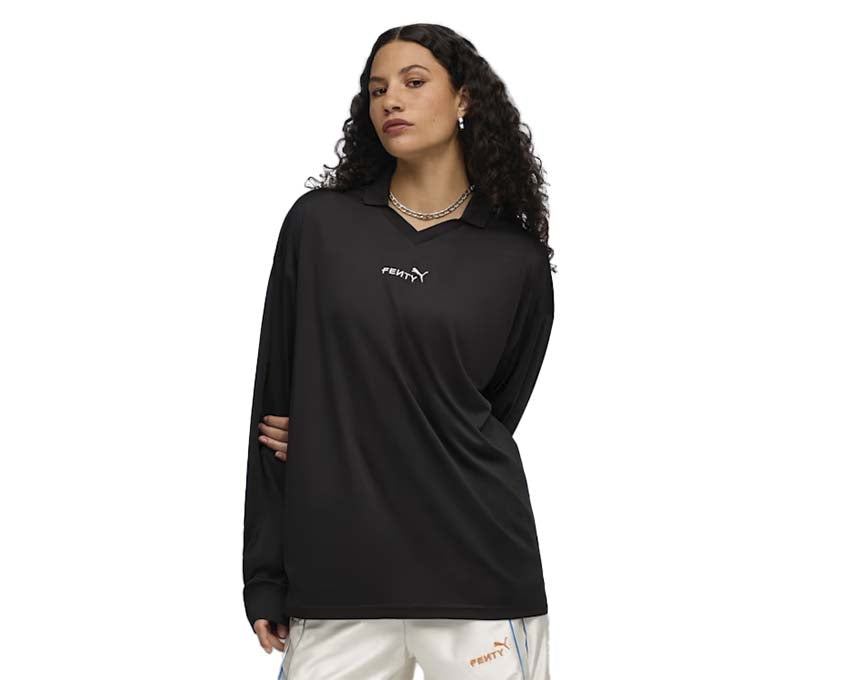 Puma Fenty Goalie Jersey Noir détail — détail maillot noir logo Fenty Puma