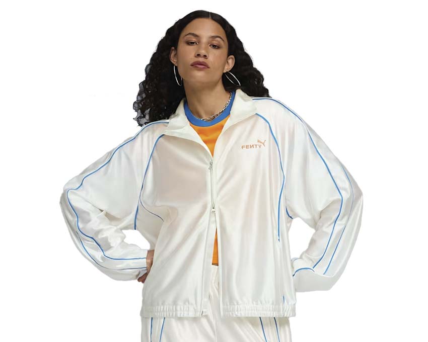 Puma Fenty T7 Track Jacket vue — veste track blanc Fenty collaboration