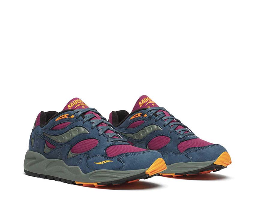 Saucony Grid Shadow 2 Purple Blue Seitenansicht — ProGrid-Dämpfung