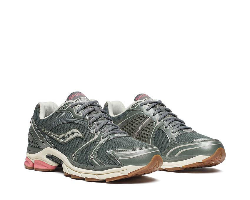 Saucony Progrid Triumph 4 Tan Royal Seitenansicht — atmungsaktives Mesh-Obermaterial