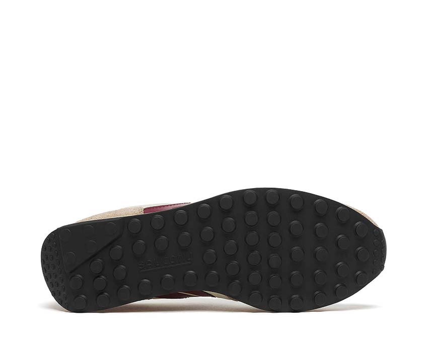 Saucony Trainer 80 OG Beige Burgundy détail — matière premium