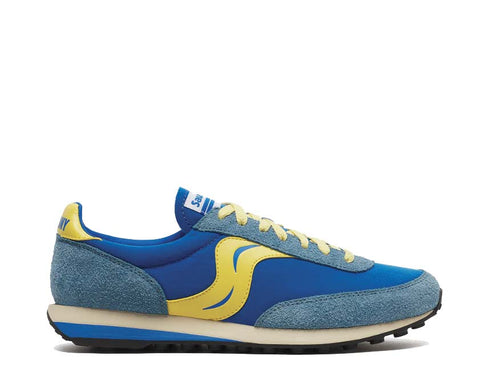 Saucony Trainer 80 OG Blue Mustard — running homme tige mesh respirante