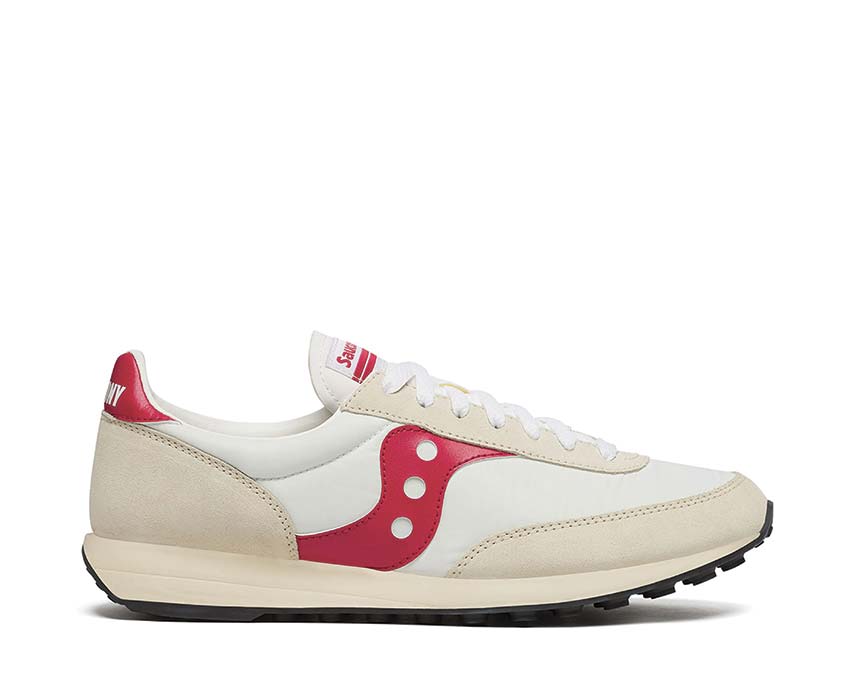 Saucony Trainer 80 White Red — running homme tige mesh respirante
