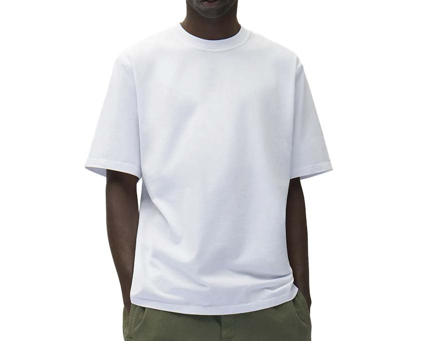 Arte Diels Stitch T-shirt White vista laterale — t-shirt bianca taglio dritto