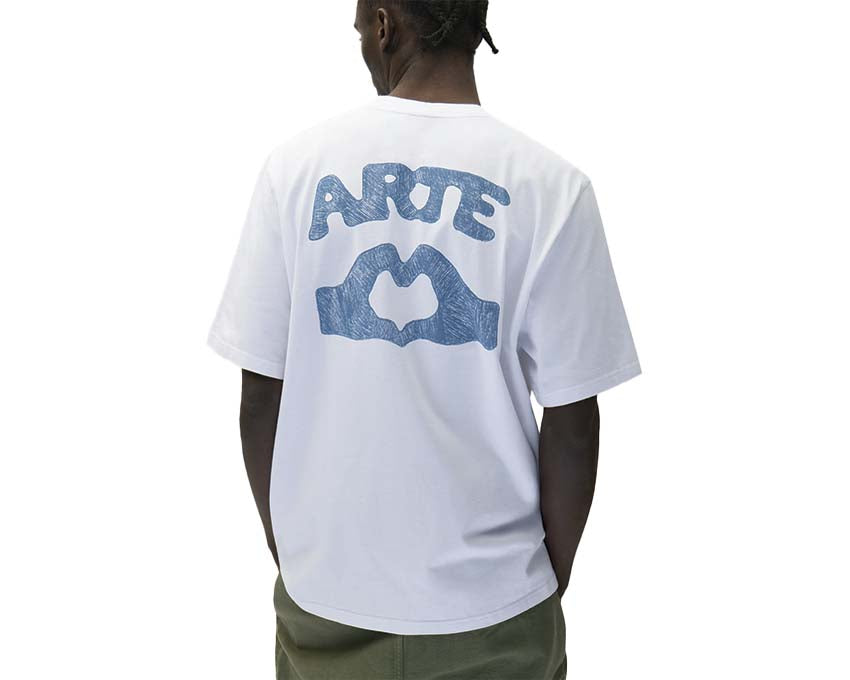 Arte Diels Stitch T-shirt White dettaglio — cuciture decorative bianche