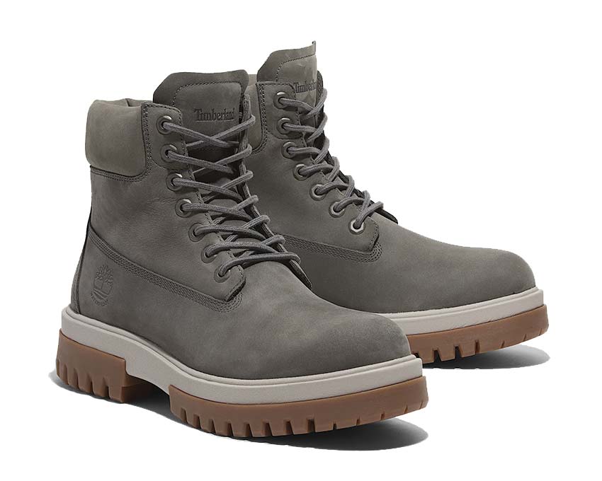 Timberland Arbor Road Mid Lace Waterproof Grey vue latérale — tige mi-haute grise