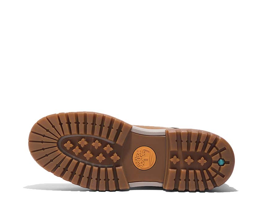 Timberland Arbor Road Mid Lace Waterproof Wheat detail — premium nubuck shaft
