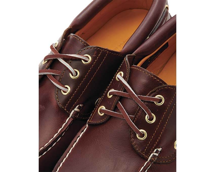Timberland Authentic Boat Shoe Burgundy vista lateral — perfil mocasín burdeos hombre