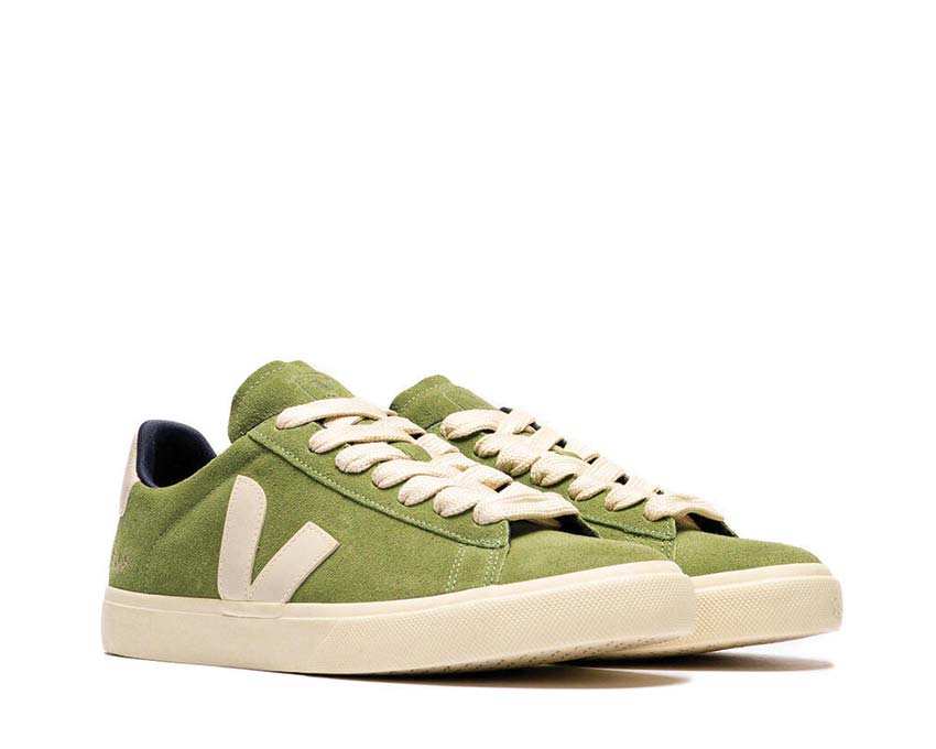 Veja Campo Bold Suede Kiwi Pierre Sohle — Naturkautschuksohle
