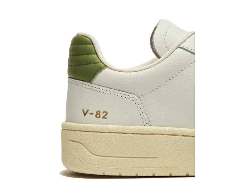 Veja V-82 II Grained Leather White vue latérale — cuir grainé blanc premium