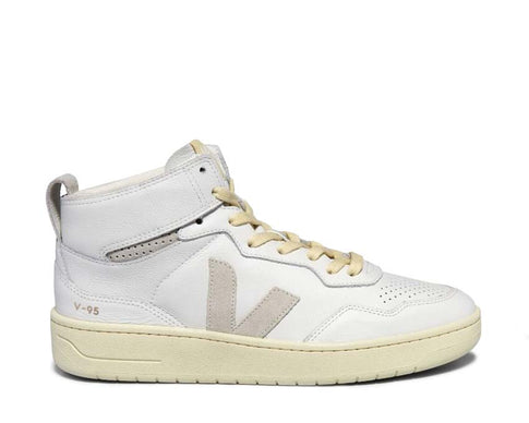 Veja V-95 OT Leather White Natural femme — sneaker femme running cuir oversize