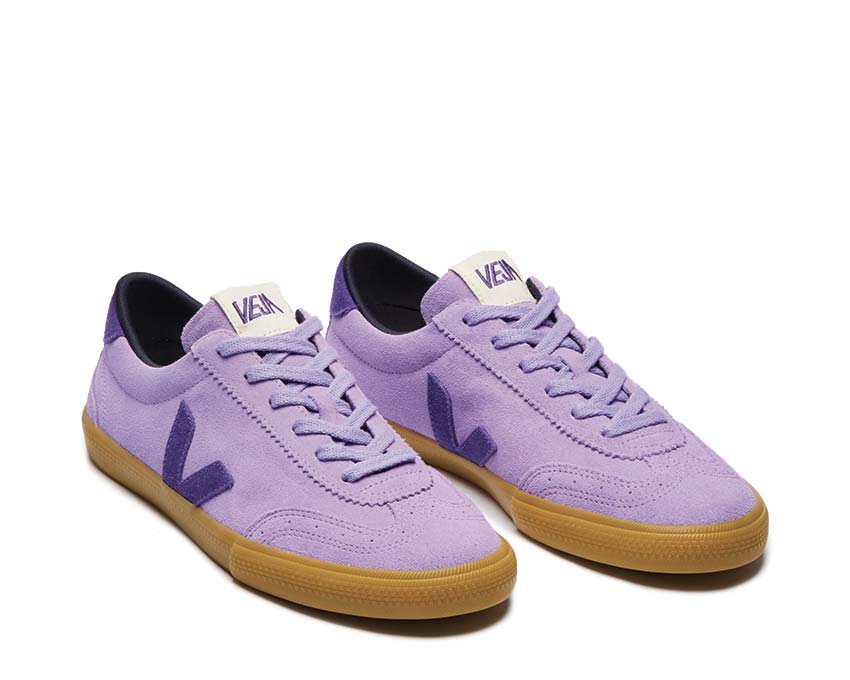 Veja Volley Suede Lavande Purple vista lateral — ante eco-responsable