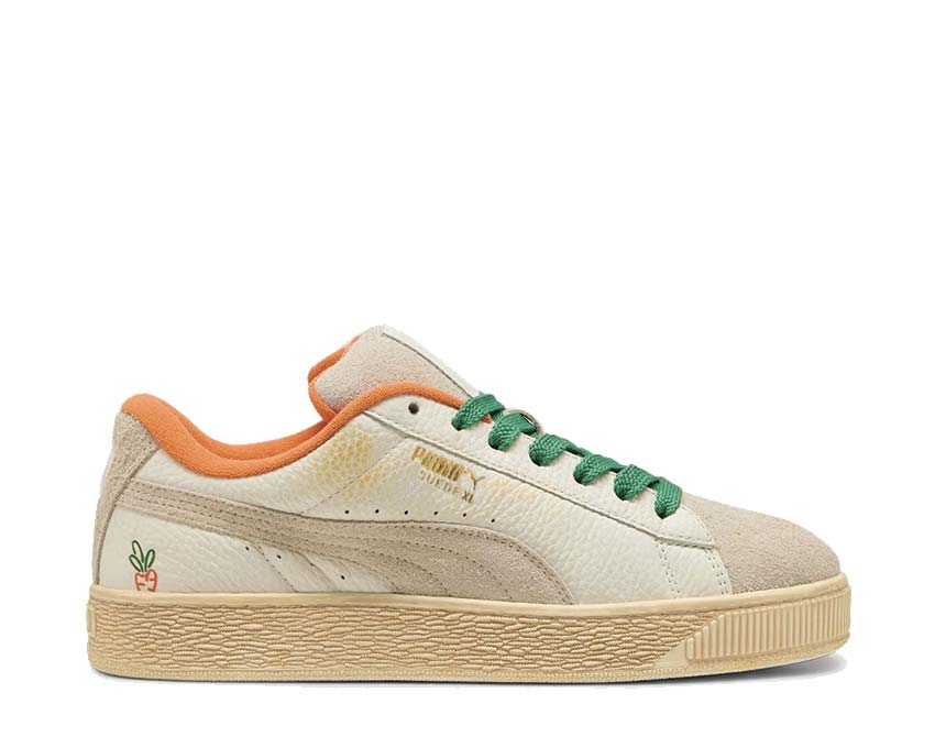 Puma Suede XL Carrots 2 Warm White Rickie Orange — men's oversize suede sneaker collab