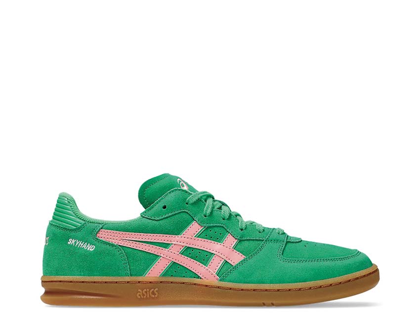 Asics Skyhand OG Cilantro/Grapefruit — lifestyle women's shoe leather and mesh upper