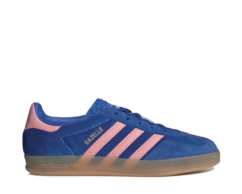 Adidas Gazelle Indoor W Blue Pink Spark — sneaker femme daim indoor