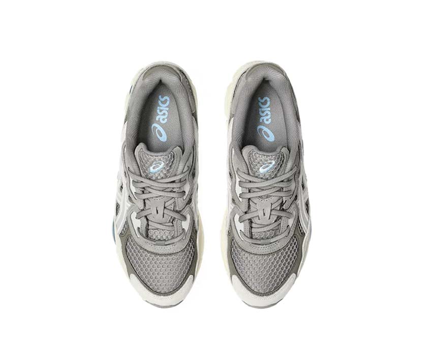 Asics Gel NYC Steeple Grey / Cream arrière — amorti GEL talon vintage homme