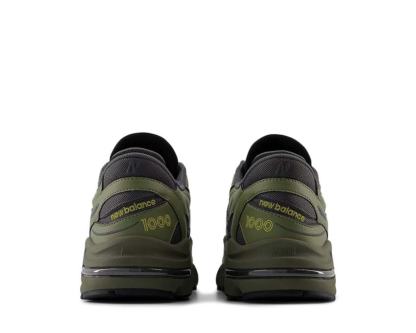 New Balance 1000 Dark Olivine Magnet Sohle — Vibram Außensohle
