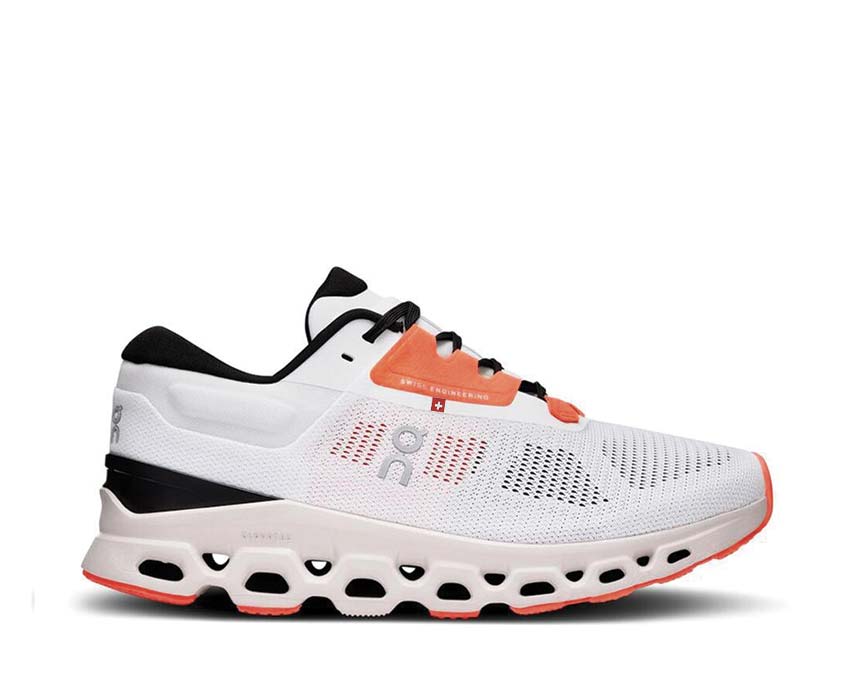 On Cloudstratus 3 W White/Sand — running femme double CloudTec stabilité