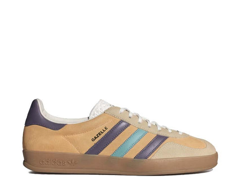 Adidas Gazelle Indoor Glow Orange Shadow Violet — unisex suede indoor sneaker