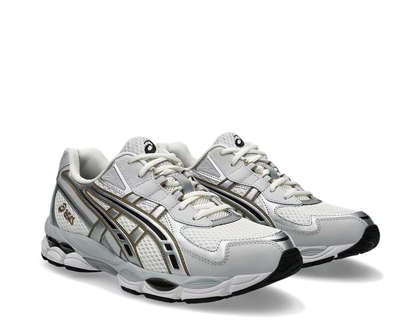 Asics Gel NYC 2055 Cream/Pure Silver side view — retro lifestyle platform