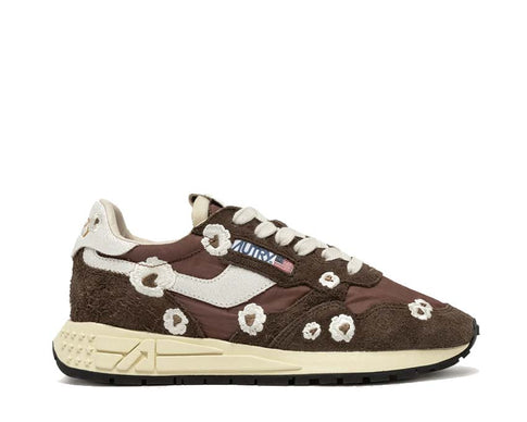 Autry Reelwind Low — Herren-Sneaker Leder bestickt Retro Sport