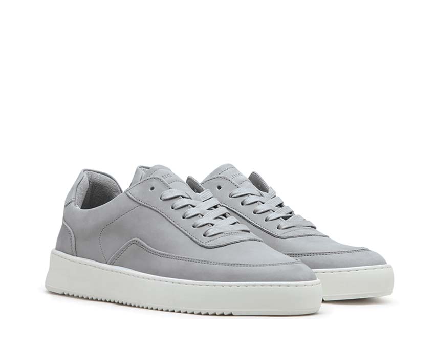 Filling Pieces Mondo 2.0 Ripple Cement side view — textured premium leather