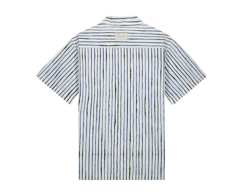 Filling Pieces Resort Shirt Painted Stripe vue latérale — coupe ample manches courtes