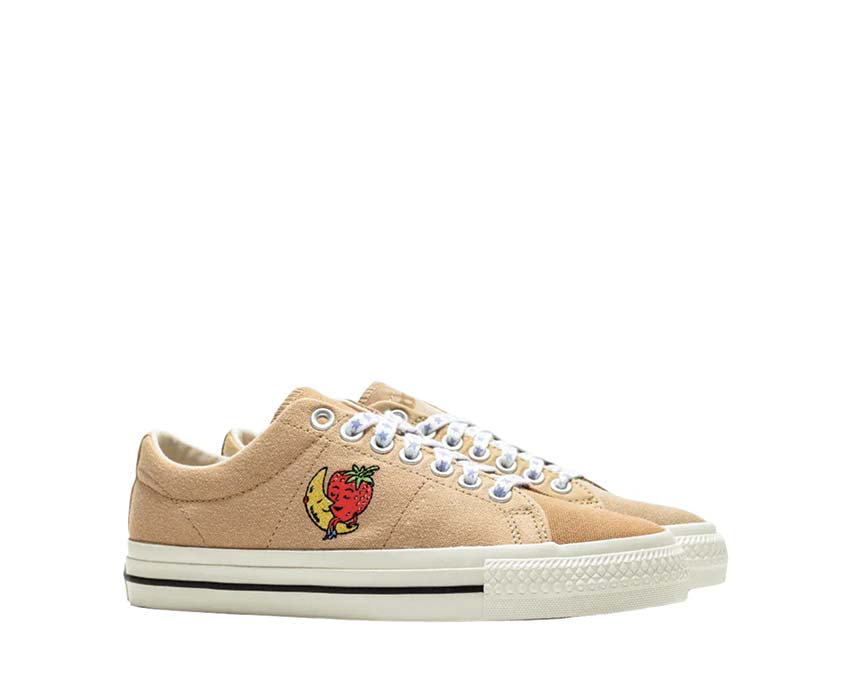 Converse x Sky High Farm One Star Pro Brown/Egret side view — Sky High Farm star