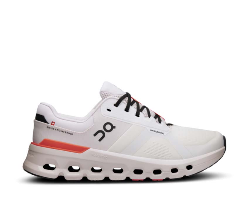 On Cloudrunner 2 White/Sand — Damen-Laufschuh leichte Stabilität