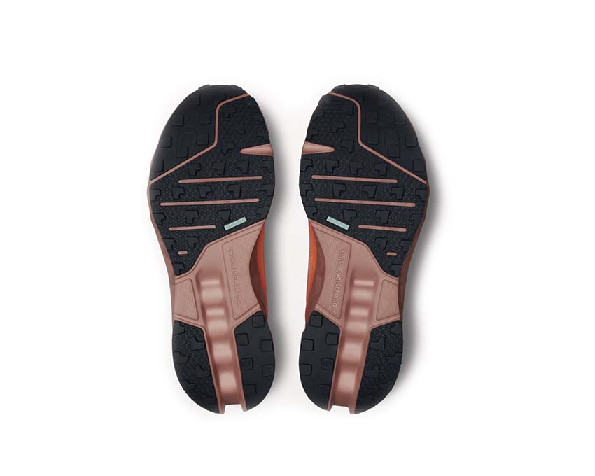 On Cloudsurfer Trail Flame/Dustrose Detail — Mesh Obermaterial Trail Herren