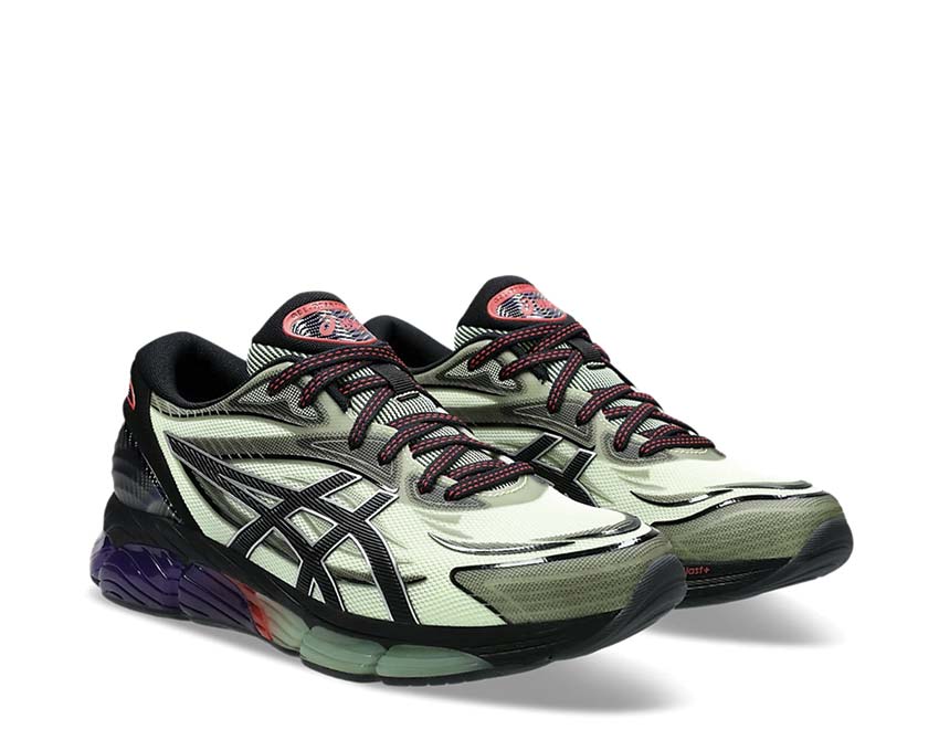 Asics Gel Quantum 360 VIII Illuminate Yellow/Black side view — breathable mesh upper