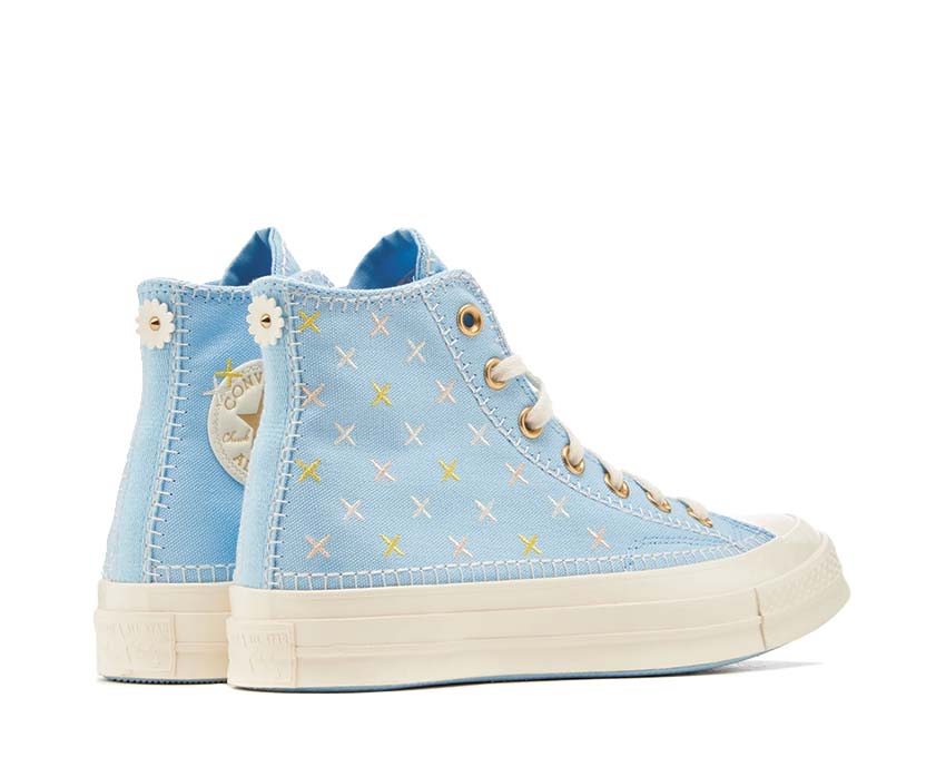 Converse Chuck 70 Hi True Sky/Egret side view — high sky blue DIY canvas