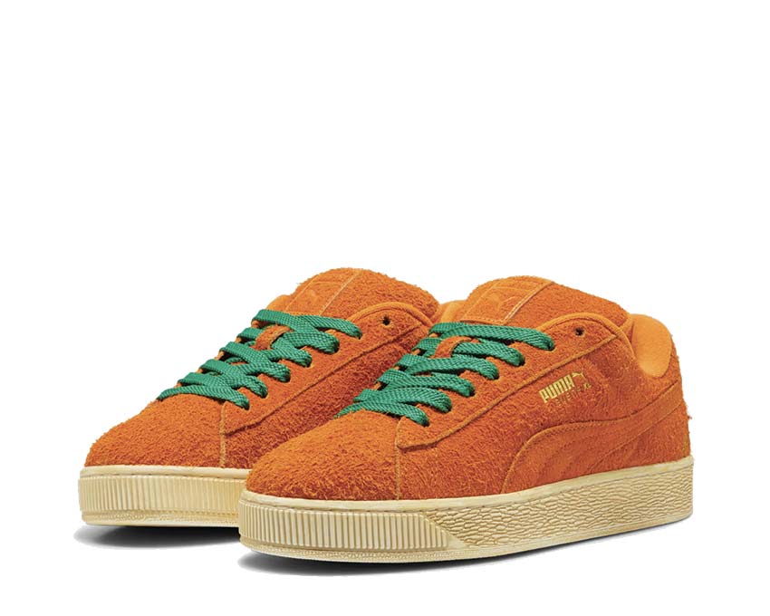 Puma Suede XL Carrots 2 Black Orange side view — black carrot orange suede