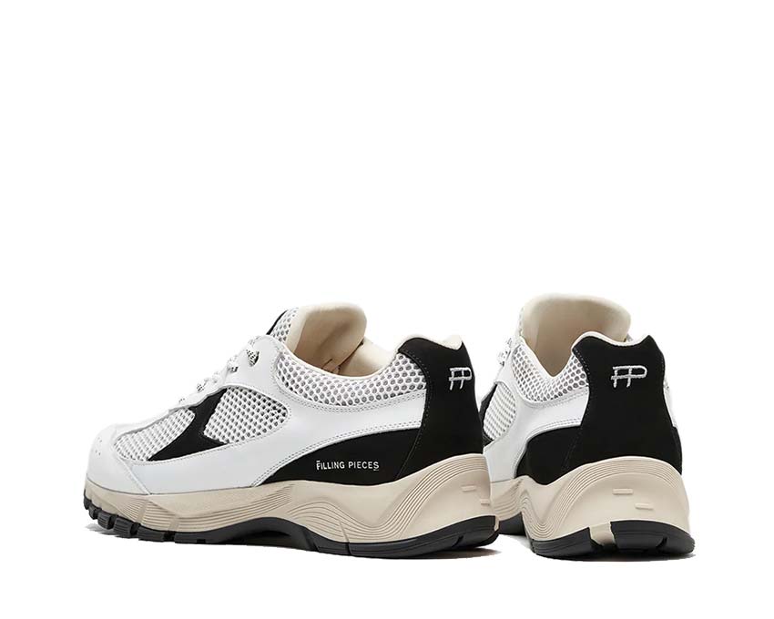 Filling Pieces Oryon Cream Black vue latérale — cuir bicolore crème et noir