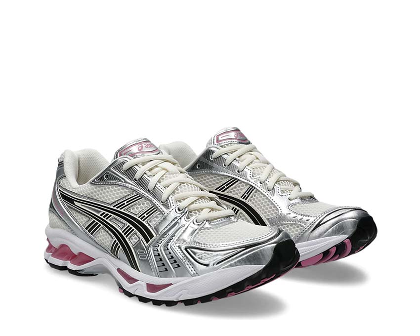 Asics Gel Kayano 14 Sweet Pink Cream/Sweet Pink side view — breathable mesh upper