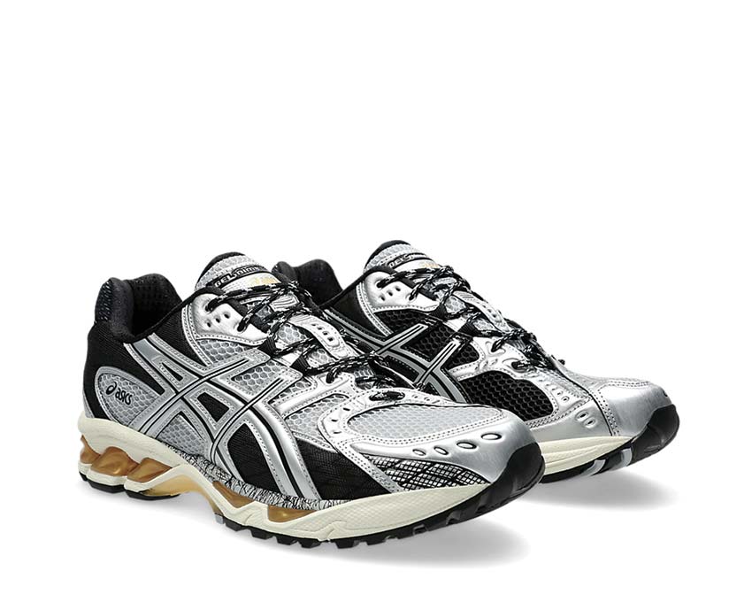 Asics Gel Nimbus 10.1 Piedmont Grey/Pure Silver Seitenansicht — atmungsaktives Mesh-Obermaterial