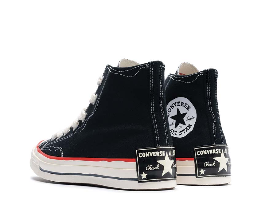 Converse Chuck 70 Sketch Black/White-Red sole — classic vulcanized sole
