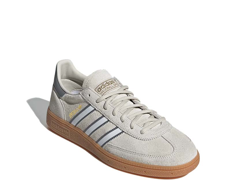 Adidas Handball Spezial Grey Three vista laterale — silhouette Spezial emblematica