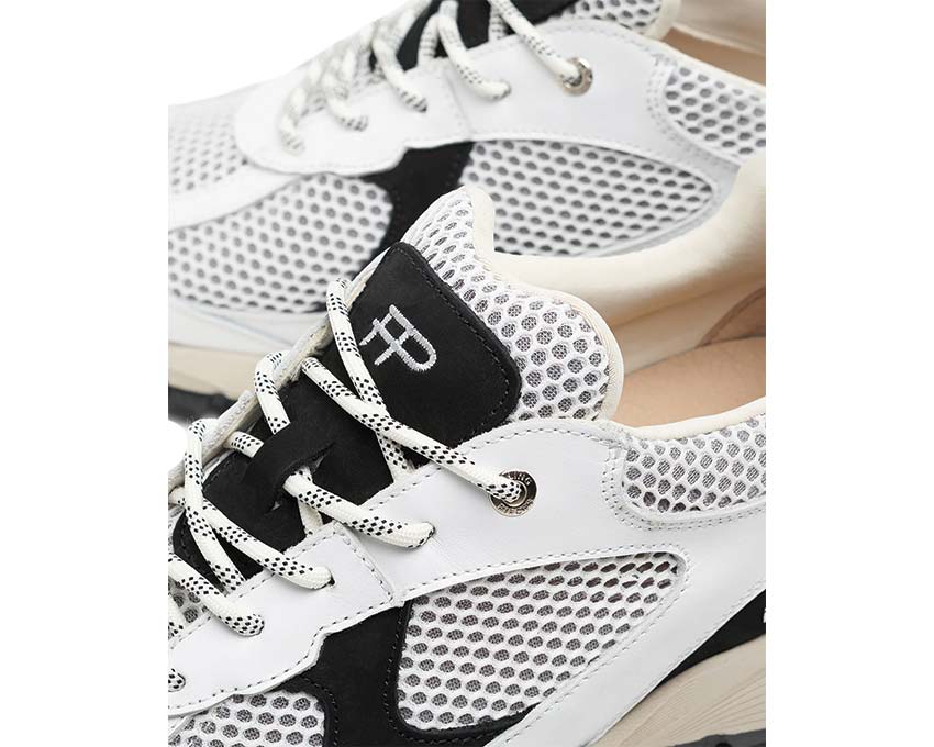 Filling Pieces Oryon Cream Black détail — contraste cuir premium
