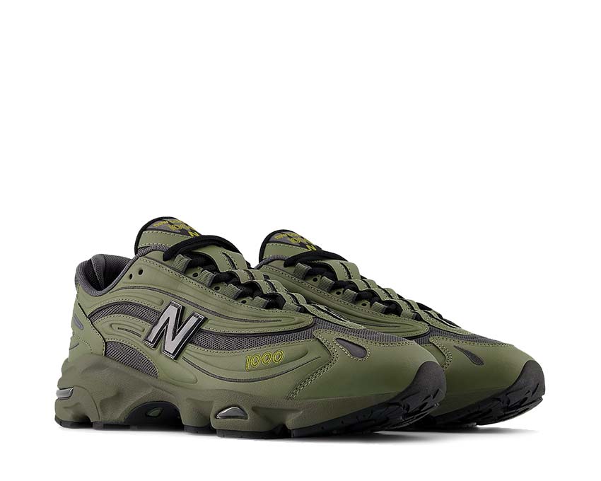 New Balance 1000 Dark Olivine Magnet Seitenansicht — Gore-Tex Obermaterial