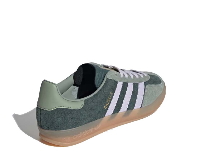 Adidas Gazelle Indoor Mint Green sole — flat rubber sole