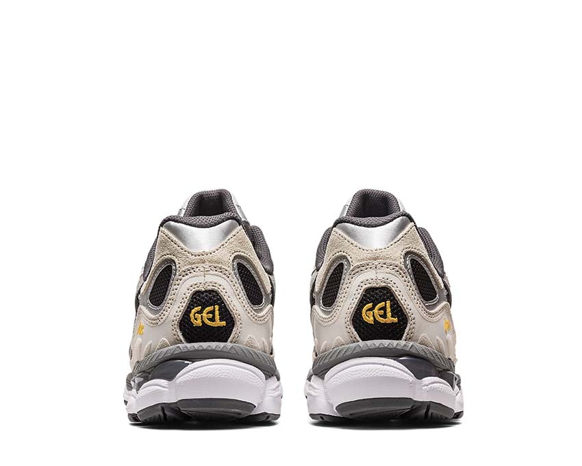 Asics Gel NYC Black/Graphite Grey 1201A789 Detail — Mesh und Leder urbaner Stil