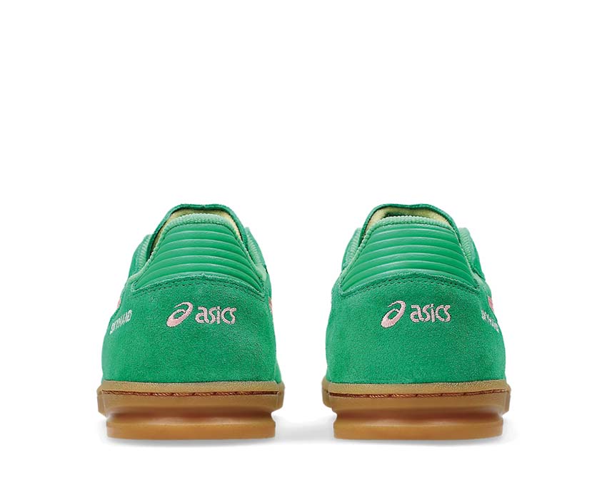Asics Skyhand OG Cilantro/Grapefruit detail — premium leather and mesh