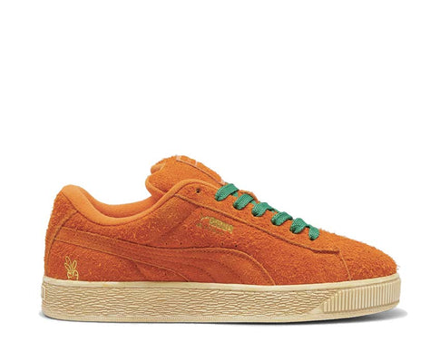 Puma Suede XL Carrots 2 Black Orange — men's oversize suede sneaker Carrots collab