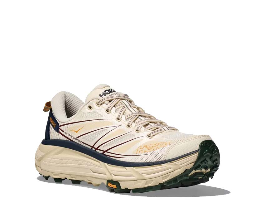 HOKA Mafate Speed 2 Alabaster Oatmilk side view — Meta-Rocker technology