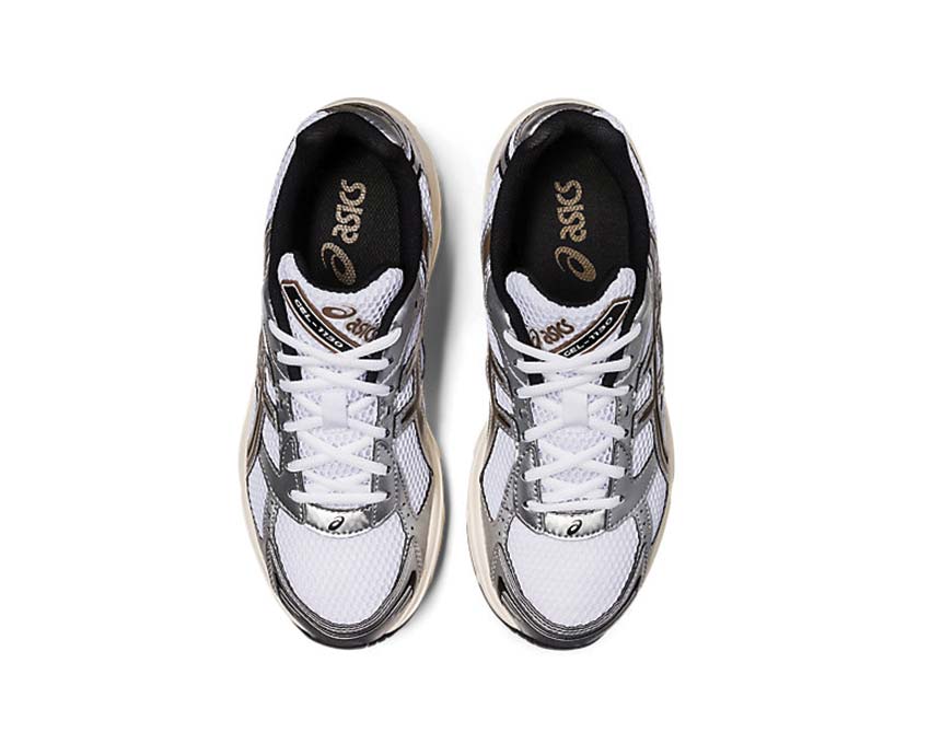 Asics Gel 1130 White/Clay Canyon Rückansicht — Gel Retro Fersendämpfung