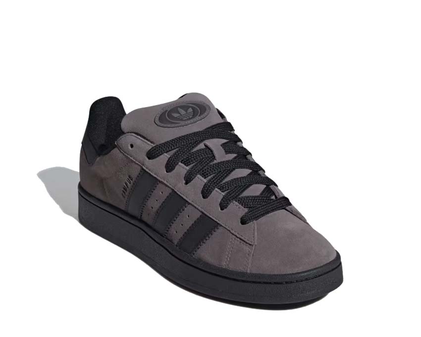 Adidas Campus 00s Charcoal Black vue latérale — 3 bandes daim tige basse