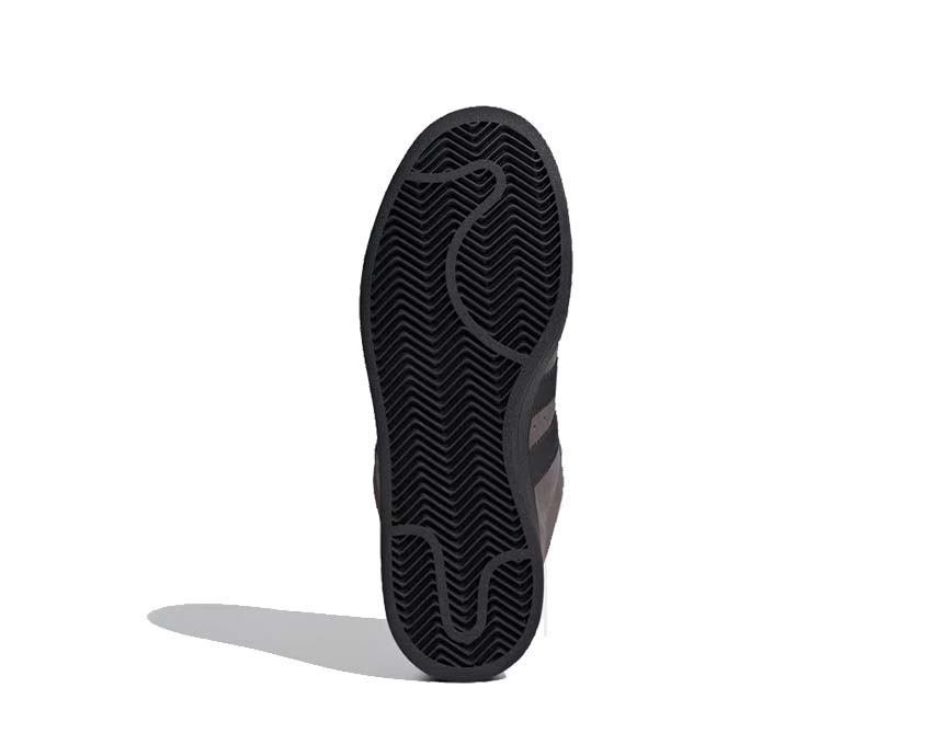 Adidas Campus 00s Charcoal Black — vue arrière talon 3 bandes