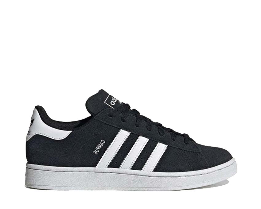 Adidas Campus 2 Black — Unisex-Sneaker schwarzes Veloursleder Gummisohle